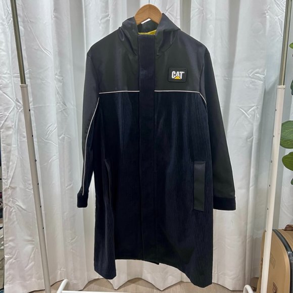 John Elliott X CAT Waterproof Canvas Corduroy Raincoat / Parka Jacket - Size 1.